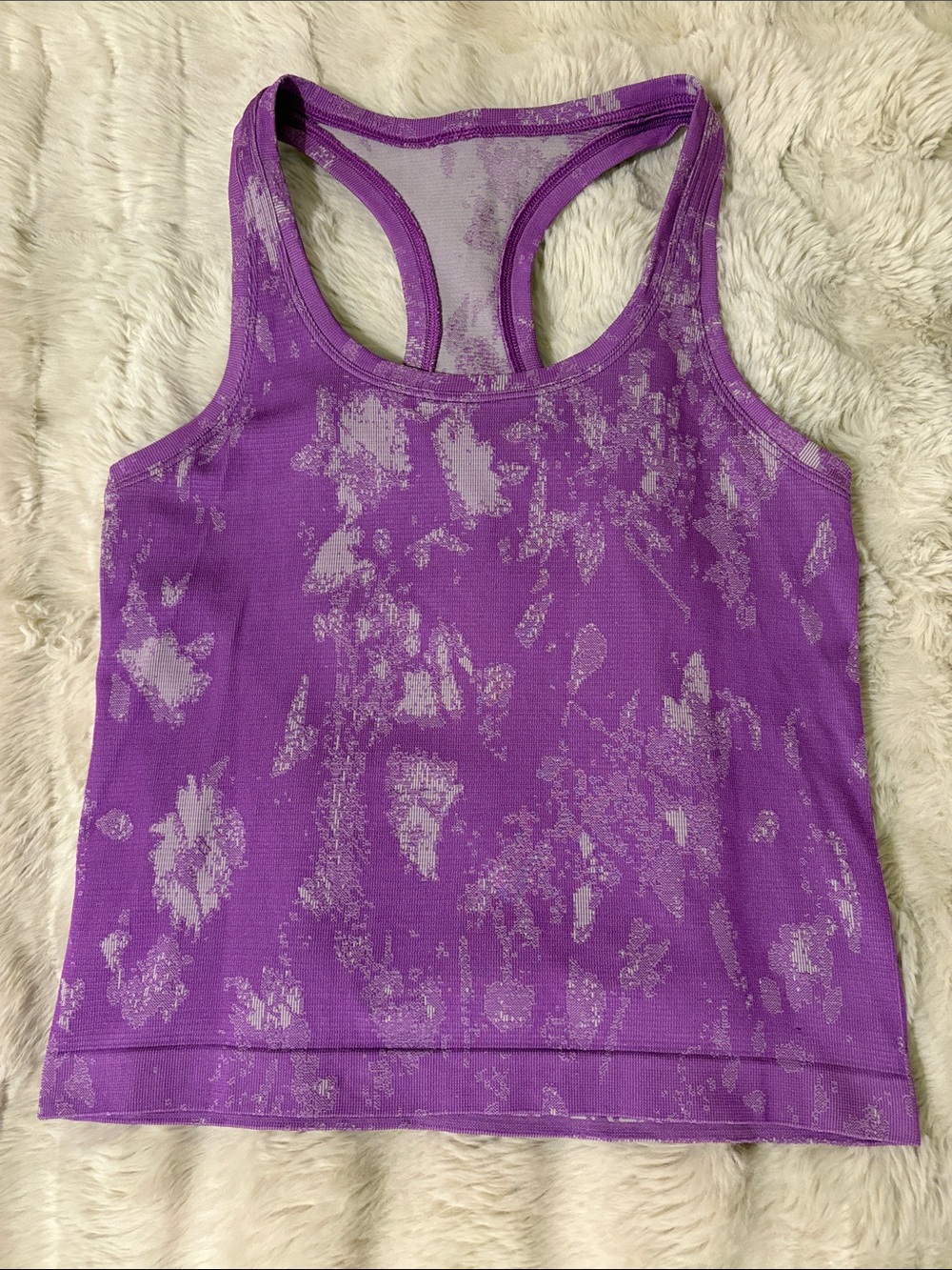 lululemon athletica Purple Printed Racerback Swiftly Tank Top - Size 6